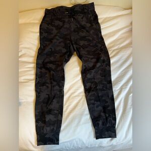 Black camouflage joggers